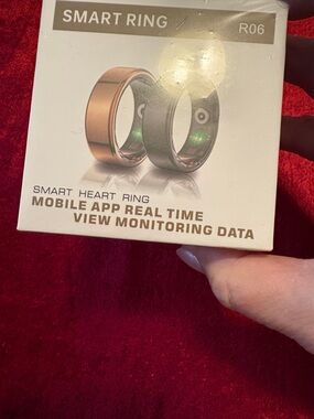 Smart Ring R06 Fitness & Heart Monitor -  Black size 7 in box with plastic